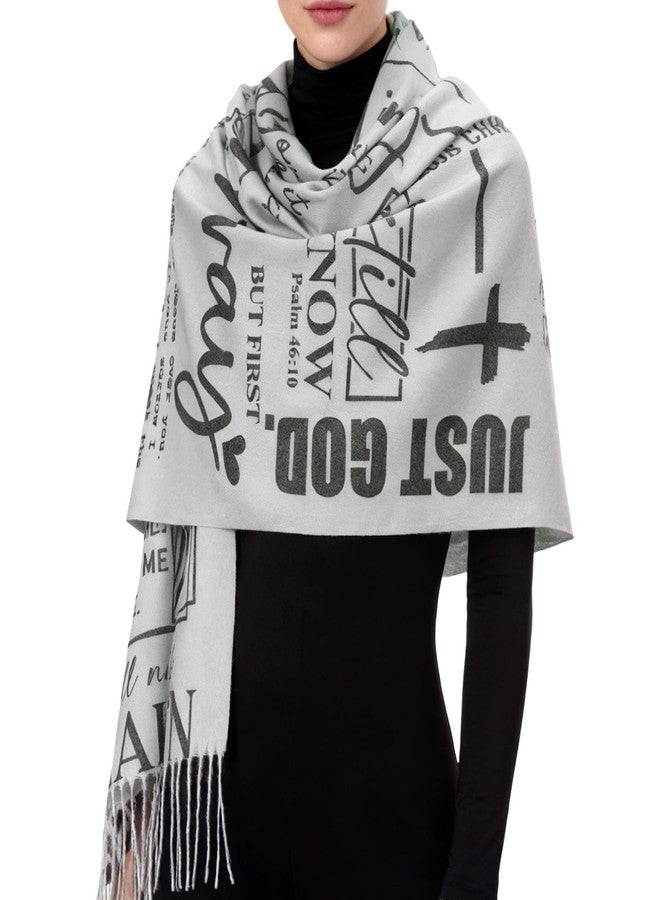 Riletese Prayer Shawls For Women Religious Christian Gifts Grandma Mom Inspirational Bible Pashmina Scarf Wrap - Image 4